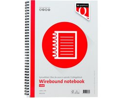 Spiraalblok Quantore A4 gelinieerd met zijspiraal - pak 5 stuks