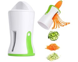 Spiraalsnijder - Juliennesnijder - Bpa-Vrij - Vaatwasmachinebestendig - Spiralizer Voor Groenten - Courgette Snijder - Rvs - Geschikt Voor Het Snijden Van Groenten, Spiraalsnijder, Rasp - Groen