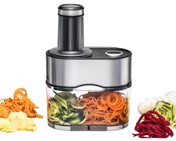 Spiraalsnijder voor Groente met 5 Mesinzetten en Grote Opvangbak