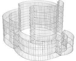 Spiraalvormige Gabion Voor Stenen, Metalen Gabion Kooi Met Dichte Roosters 2,5 X 10 Cm, Anti-Roest Gegalvaniseerd Staal, 110 X 110 X 60 Cm, 10 Cm Ruimte Voor Stenen, Bloembed, Tuindecoratie