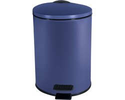 SPIRELLA Adelar Pedaalemmer 3L Mat Nachtblauw - Softclose Systeem - Uitneembare Binnenemmer - RVS Design - Badkamer Toilet Prullenbak