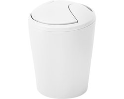 Spirella Afvalemmer Move – Kantelbare Prullenbak voor Badkamer, Toilet en Keuken – Modern Design Tilbak