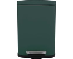Spirella AKIRA Pedaalemmer 5L – Prullenbak met Deksel – Badkamer – Groen Staal