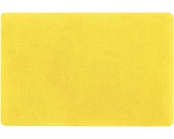 Spirella badkamer vloer kleedje/badmat tapijt - Supersoft - hoogpolig luxe uitvoering - geel - 50 x 80 cm - Microfiber - Anti slip - Sneldrogend