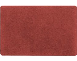 Spirella badkamer vloer kleedje/badmat tapijt - Supersoft - hoogpolig luxe uitvoering - terracotta - 60 x 90 cm - Microfiber - Anti slip - Sneldrogend