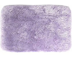 Spirella badkamer vloerkleed/tapijt - hoogpolig - lila paars - 40x60cm - badmat