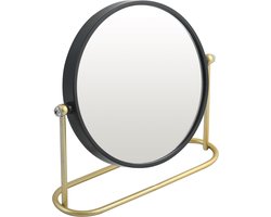 Spirella BLY Make Up Spiegel – Dubbelzijdige Draaispiegel – Cosmetische Spiegel met Vergrootspiegel voor Badkamer en Kleedkamer