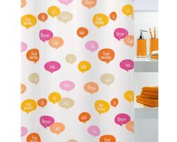 Spirella Ciao-collectie, Textiel Douchegordijn 180 x 200, Polyester, Multicolor