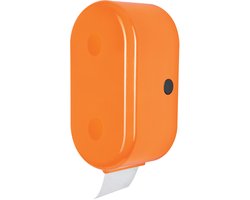 Spirella Cube Toiletrolhouder Oranje – Wandmontage WC-Rolhouder met Minimalistisch Kubus Design – Toiletpapierhouder voor de Badkamer