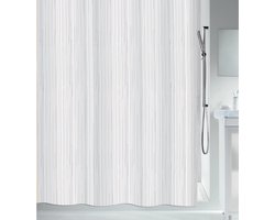 Spirella Douchegordijn – Anti-Schimmel Douchegordijn van Polyester – Waterdicht Douchegordijn met Antibacteriële Coating en Pinstripe Design
