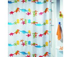 SPIRELLA douchegordijn decor AQUARIUM - MULTICOLOR - TEXTIEL - 180 x 200 cm