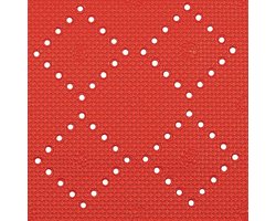 Spirella - Douchemat van PVC-schuim Model Alaska - Antislip Badmat met Zuignappen + Afvoergaten tegen Schimmel - 55 x 55 cm - Badkameraccessoires - Rood