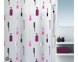Spirella Make Up Douchegordijn Vinyl - 180x200 cm - Black Berry