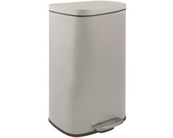 Spirella Pedaalemmer 30L - AKIRA - Vuilnisbak - Staal - Taupe