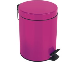 Spirella Pedaalemmer 3L - SYDNEY - Prullenbak Badkamer - Staal - Roze