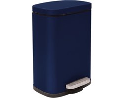 spirella Pedaalemmer 5L - AKIRA - Prullenbak Badkamer - Staal - Blauw