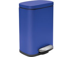 spirella Pedaalemmer 5L - AKIRA - Prullenbak Badkamer - Staal - Blauw