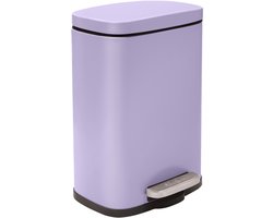 Spirella Pedaalemmer 5L - AKIRA - Prullenbak Badkamer - Staal - Lavendel