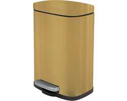 Spirella Pedaalemmer Venice - goud - 5 liter - metaal - L21 x H30 cm - soft-close - toilet/badkamer