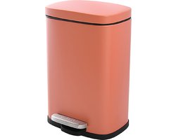 Spirella Pedaalemmer Venice - terracotta - 5 liter - metaal - L21 x H30 cm - soft-close - toilet/badkamer