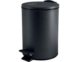 Spirella Pedaalprullenbak Adelar – Badkamerprullenbak met Pedaal – Matte Afwerking – Prullenbak voor Badkamer, Toilet en Kantoor