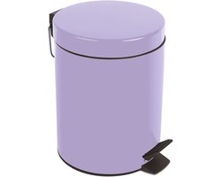 Spirella SYDNEY Pedaalemmer 3L – Lavendel – Staal – Voor Badkamer of Toilet