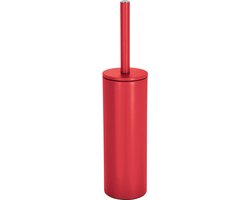 spirella WC Borstel met Houder - AKIRA - Toiletborstel Vrijstaand - Staal - Rood