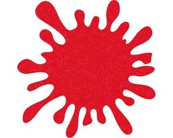 Splash vilt onderzetters  - Rood - 6 stuks - ø  10,5 cm - Tafeldecoratie - Glas onderzetter - Cadeau - Woondecoratie - Woonkamer - Tafelbescherming - Onderzetters Voor Glazen - Vlek - Keukenbenodigdheden - Woonaccessoires - Tafelaccessoires