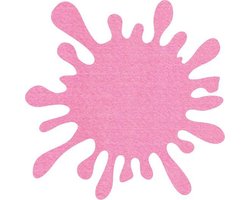Splash  vilt onderzetters  - Roze - 6 stuks - ø 10,5 cm - Tafeldecoratie - Glas onderzetter - Cadeau - Woondecoratie - Woonkamer - Tafelbescherming - Onderzetters Voor Glazen - Vlek - Keukenbenodigdheden - Woonaccessoires - Tafelaccessoires