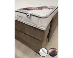 Splitopper 160x200 - Platinum - 12 cm dik - Bamboo Hoes - Hybride Schuim - Topdekmatras