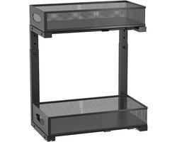 Spoelkast Organizer - Onderbouw Rek - Ruimte Benutten - Uittrekbare Laden - 40 x 21 x 50 cm - Zwart
