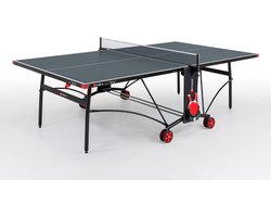 Sponeta® S3-80e Tafeltennistafel Outdoor - Inklapbaar - Verrijdbaar - Inclusief tafeltennisnet en 2 batshouders - Te gebruiken als zelftrainer - Zwart tafeltennisblad - 152,5 X 274 cm - 3 Jaar garantie - Made in Germany