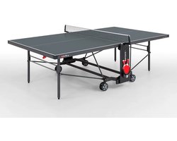 Sponeta® S4-70e Tafeltennistafel Outdoor - Inclusief tafeltennisnet en bathouder - Verrijdbaar - Inklapbaar - Te gebruiken als zelftrainer - Instapbeveiliging - 5mm grijs Tafeltennisblad - LxBxH 274x152,5x76cm - 10 jaar garantie - Made in Germany
