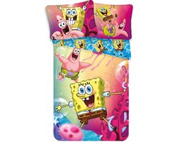 SpongeBob Dekbedovertrek Fun - Eenpersoons - 140 x 200 cm - Multi