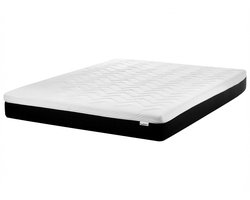 SPONGY - Schuimmatras - Zwart/Wit - 140 x 200 cm - Traagschuim