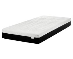 SPONGY - Schuimmatras - Zwart/Wit - 90 x 200 cm - Traagschuim