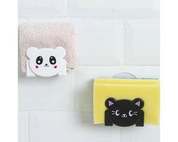 Sponshouder- Zelfklevend- Afdruiprek- Droger- Badkameraccessoires- Aanrecht Zeep- Opbergrek