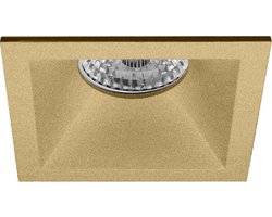 Spot Armatuur GU10 - Inbouw Vierkant - Mat Goud - Aluminium - Verdiept - 82mm
