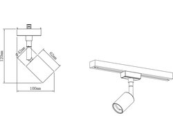 Spot Trio Leuchten DUOline - Wit