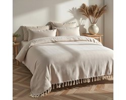 Sprei 220x240 cm | 100% Katoen | Oeko-Tex | Omkeerbare Bedsprei/Sofadeken