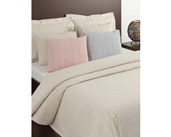 Sprei Bristol 1 zand/beige. Eenpersoons. 170x260 cm / Cevilit City Collection