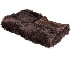 Sprei DELICE Stof 150 x 200 cm Bruin