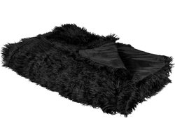 Sprei DELICE Stof 150 x 200 cm Zwart