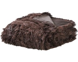 Sprei DELICE Stof 200 x 220 cm Bruin