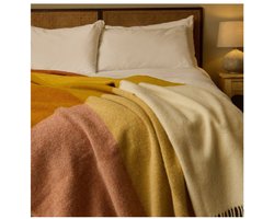 Sprei Paddock Check Cinnamon – Pure New Wool – 140x240 cm - Tweedmill