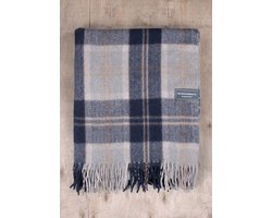 Sprei Tartan Bannockbane Silver - 175x250 - Gerecycled Wol - TBCo Scotland