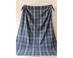 Sprei Tartan Persevere Flint Grey - 175x250 - Gerecycled Wol - TBCo Scotland