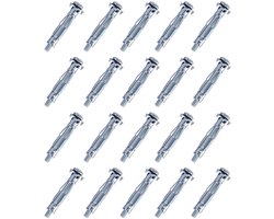 Spreidpluggen, M8 x 65, hollewandpluggen, metalen holte metalen pluggen, spreidpluggen, metaal verzinkt, holle wandpluggen, voor woondecoratie en gipsplaatbevestiging