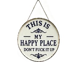 Spreukenbordje - Metalen Borden voor Buitenshuis - Muurdecoratie Buiten - Vintage metalen statementbord - 30×30cm - Wandbord - Tuindecortuinwanddecoratie - voor thuis tuin bar of café als wanddecoratie