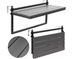 Springos Balkontafel - Opvouwbaar - Verstelbaar - 80x37 cm - 20 KG